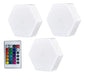 Luz Led Hexagonal Modular Rgb Decorativo Táctil Kit 3 Piezas 2