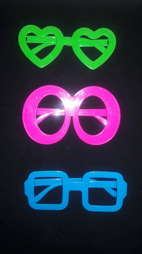 Lentes Con Formas Fluo !!  10 Unidades 2