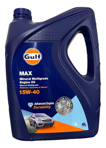 Gulf Oil 15w40 + Mahle Oil Filter for Corsa 1.4 / 1.6 / 1.8 N 1