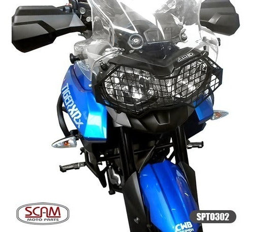 Scam Triumph Tiger 1200 Mk Carbon Steel Headlight Protector 0