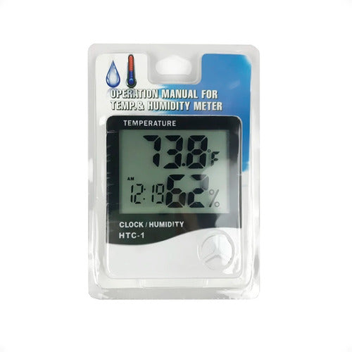 Lcd Temperatura Humedad Medidor Reloj Higrómetro Interi Otec 6