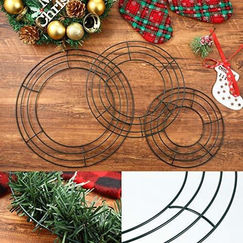12 Metal Wreath Frame Structures for Christmas Crowns 20cm 2
