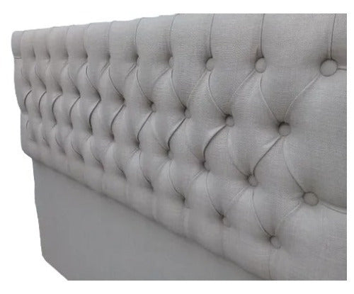 Tufted Queen Upholstered Headboard in Chenille 3