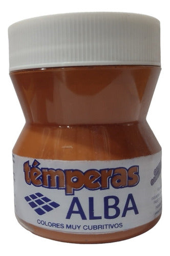 Alba Tempera Premium Pote 200 Ml Marrón X 6 Unidades 0