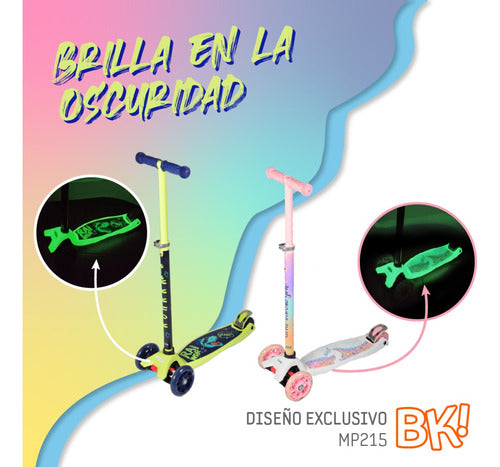 Bipo Monopatin Brilla Oscuridad with Lights and Brake Designs for Kids 1