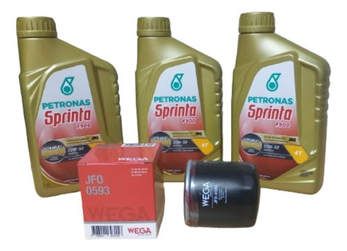 Petronas Kit Cambio Aceite Honda Cbr 600 F2 F3 F4 - Bmd Motos 0