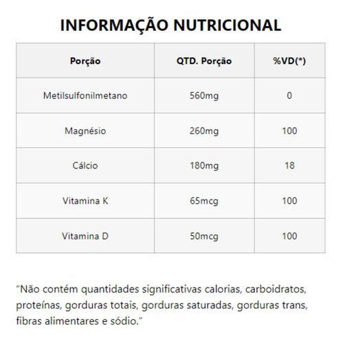 Floral Ervas do Brasil Calcio Con Magnesio + Vitaminas K E D 60 Capsulas 2