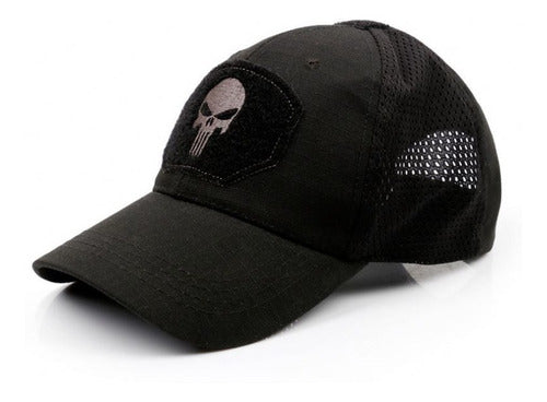 Adjustable Punisher Cap with Velcro and Red Eagle Claw 6