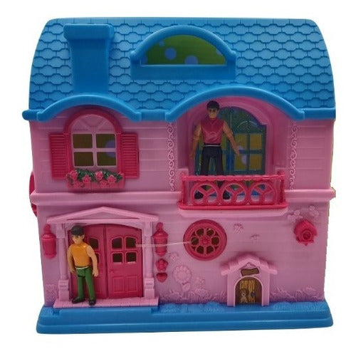 The House Playset with 2 Dolls Mansion 26 x 26 cm Balcony 0