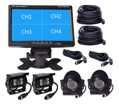 Kit De Monitor De Camaras De Seguridad Para Vehiculo, Sistem 1