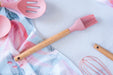 Annie's Home Pink Silicone Brush with Wooden Handle 27x4cm 0