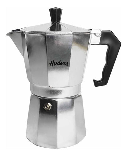 Hudson Polished Aluminum Italian Type Coffee Maker 9 Cups Bz3 0