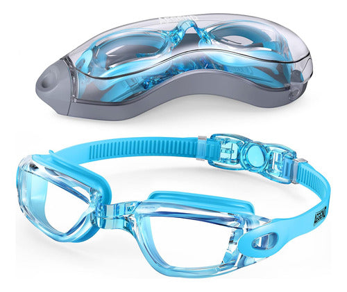 Aegend Unisex Swim Goggles - Sky Blue 0