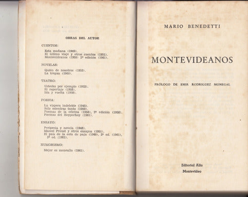 1961 Mario Benedetti Montevideanos 2a Edicion Ampliada 2