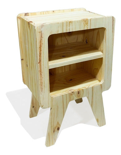 Set of Nordic Design Wooden Bedside Tables 2