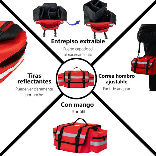 Mochila Grande Para Kit De Primeiros Socorros 3