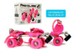 Pro Class Extendable Roller Skates Pink Size 28 to 41 + Boot Covers Size 35 to 41 1