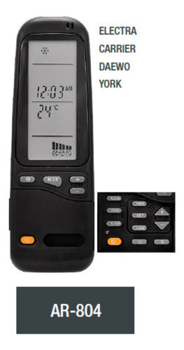 York Carrier AR804 Air Conditioner Remote Control 3