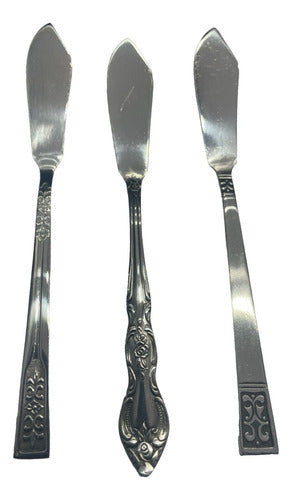 Untadores Acero Set X 2 Vintage Retro Breakfast Spatulas Stainless Steel 0