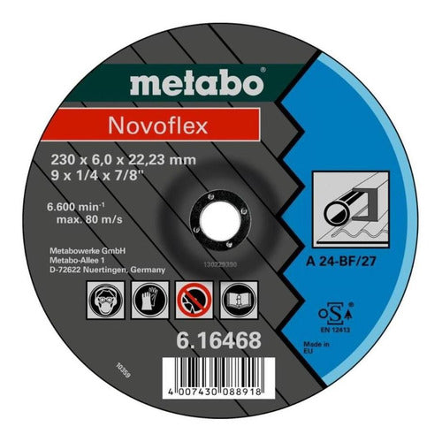 Disco De Desbaste Para Metal Metabo 115x6.0x22.3mm G P 0