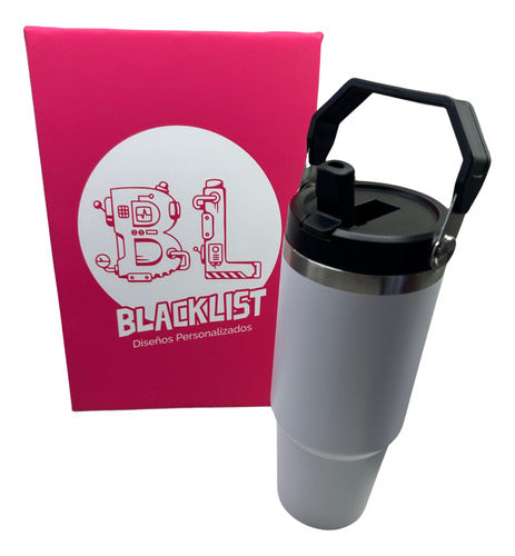 Blacklist Vaso Termico Acero Con Manija Y Sorbete Flip Straw 900ml 1