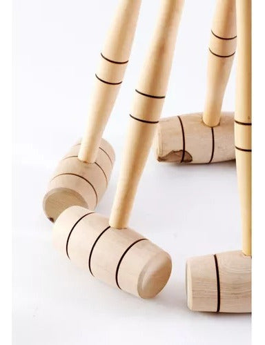 Baum Natural Turned Wood Croquet Stick 80cm 1