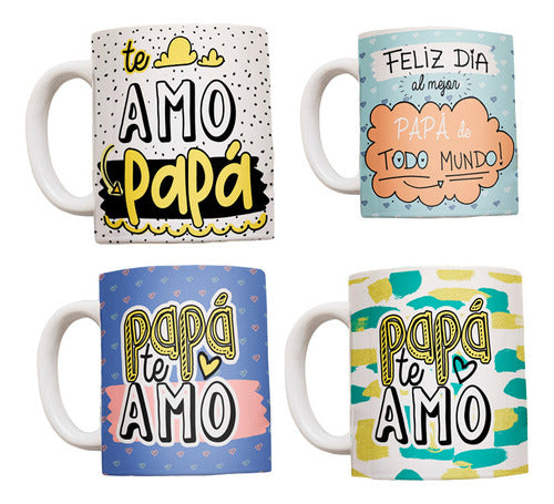 Imágenes Vectoriales Plantillas Diseños: Father’s Day Mug Designs Vector Templates 0