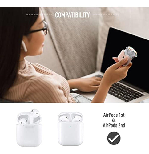 Funda De Cuero Para AirPods 1 Y 2, Airpod Mujer, 1