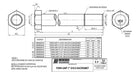 FSM BOERO Juego Tornillo UNF1"X8" 14H G10.9 Dacromet con Tuerca y Arandelas 3