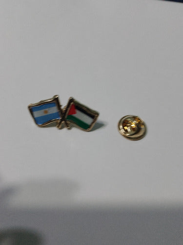 Pins Flag Argentina with Palestine - 2 cm 0