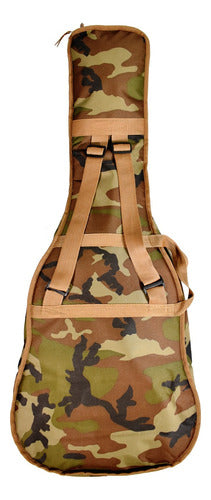 Padded Camouflage Acoustic Guitar Case with Backpack Strap by BAIRES ROCKS - Argentina Origin 1