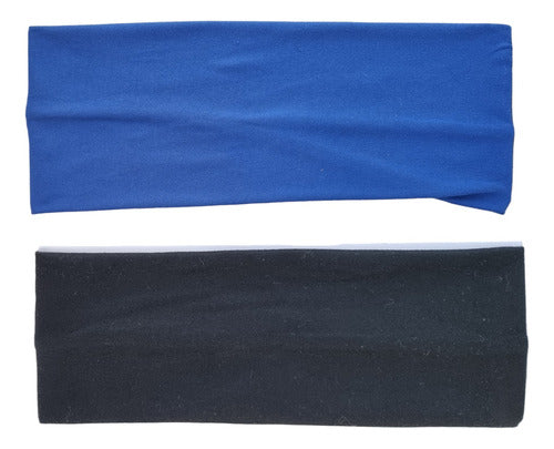 Pack of 2 Wide Elastic Cloth Headbands Ideal for Sports/School 1