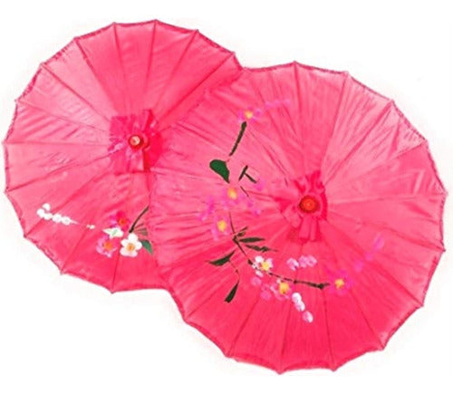 Genérica Sombrilla Paragua China Fucsia 84 Cm. Diámetro 15 Años Boda 2