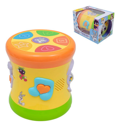 Brinquedo Tamborzinho Looney Tunes Baby - Som E Luz 0