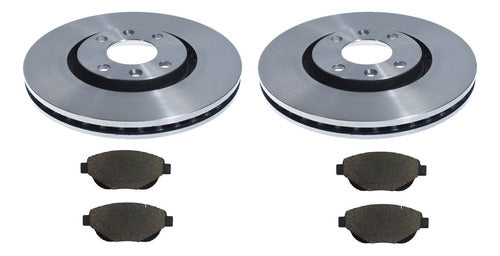 Brake Disc and Pads Kit for Citroen C3 Picasso Aircross 0