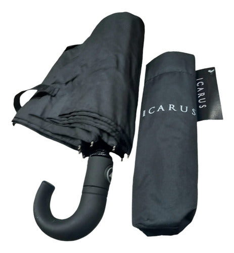 Icarus Classic Black Men's Umbrella, Automatic Expandable 1