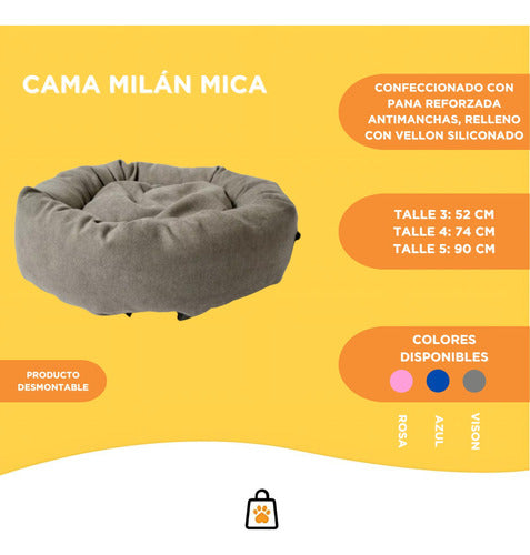 Huella Dog Bed Milan Mica Size 5 90cm 1