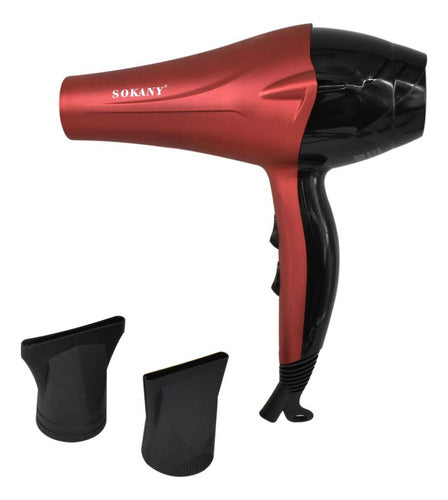 Sokany Professional Hair Dryer 2400W 220V - Red and Black 0