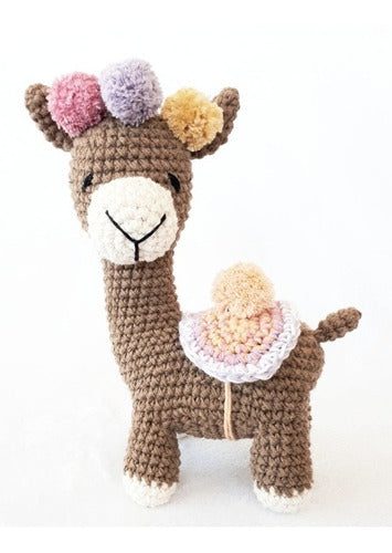 Andy Crochet Studio Peluche Llama Tejido Crochet Amigurumi Decoración Algodón 1