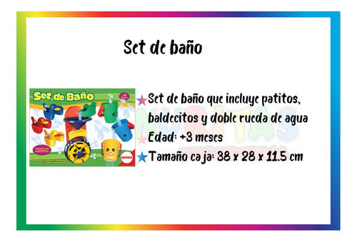 Antex Set De Baño Juego Patito Agua Baldes Bebe Infantil Ct 1