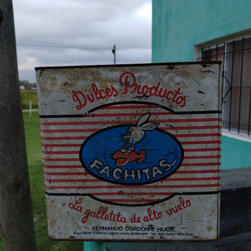 Antígua Lata De Galletitas Fachitas 3