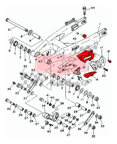 Yamaha WR 200R 250Z 500Z Rear Chain Guide 1992-1993 1