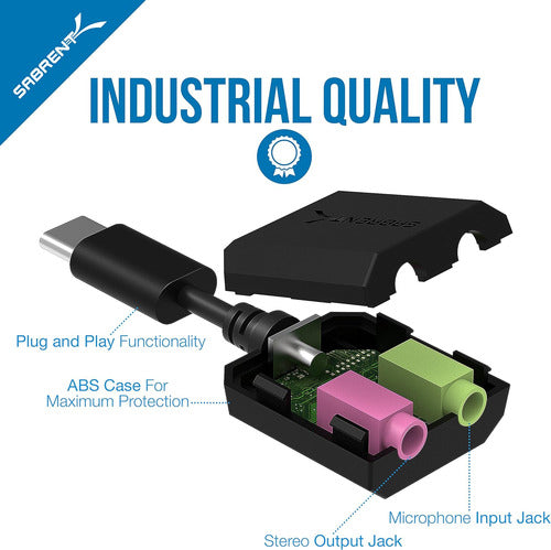 Sabrent USB Type-C External Stereo Sound Adapter 6