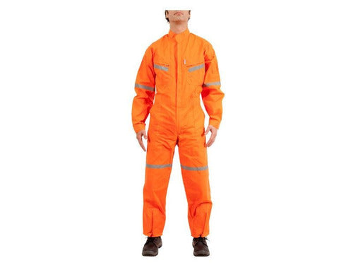 Maxtrack Orange Reflective Coverall with Reflective Tape Size M 0