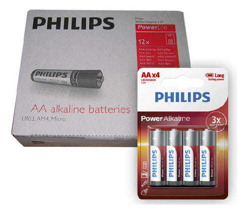 Pack De 12 Blister De Pilas Alcalinas Philips Aa X 4 Unidade 1