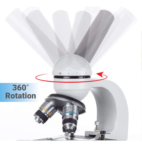 Microscopio Compuesto Sin Cables Con Lentes Y Luz Led 40x 2