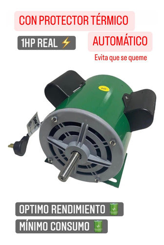 Motor Daf 1hp Para Hormigonera Trompito + Polea + Correa A33 1