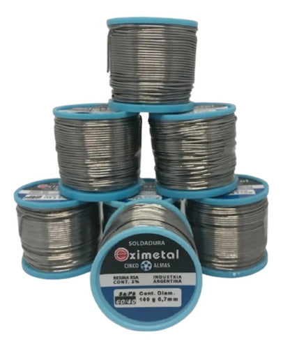 Eximetal Soldering Tin 60/40 0.7 Mm Wire 100g Pack of 5 0