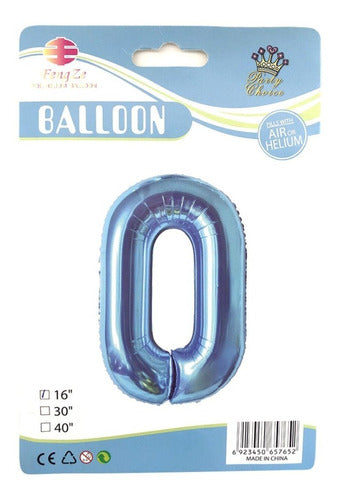 Tu Mundo Metallic Number Balloons 41 Cm Blue 1