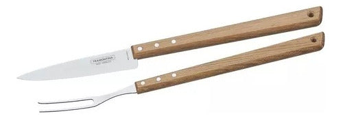 Juego Set Asado X2 Pzs Cuchillo Trinche Tramontina Churrasco 1